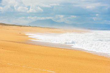 Poster - Long Sand Atlantic Beach with ocean waves