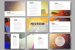 © Raevsky Lab - Set of 9 vector templates for presentation slides. Colorful graphic design, abstract background