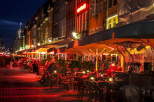 Night Copenhagen Street Cafe