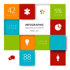 Poster - vector flat design infographic elements