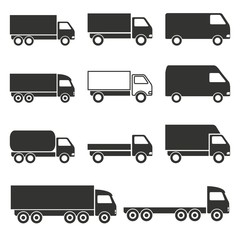 Wall Mural - Truck  icons set.