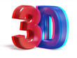 Real anaglyph stereo 3D text