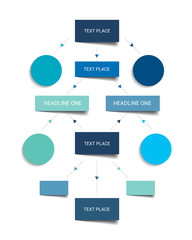 Flow chart scheme. Infographics elements. Vector design.