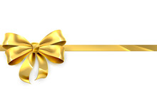 Gold Bow Ribbon Gift Background