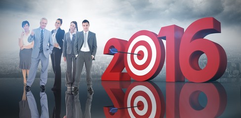 Poster - Composite image of business people