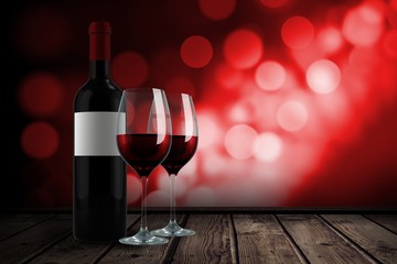 Poster - Composite image of red wine
