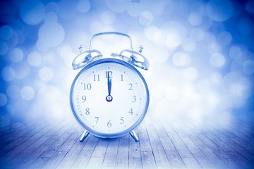 Poster - Composite image of retro alarm clock
