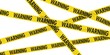 © Fredex - Yellow WARNING Barrier Tape Background Isolated on White