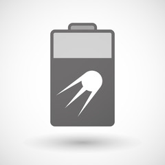 Sticker - Isolated battery icon with a vintage satellite