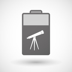 Sticker - Isolated battery icon with a telescope