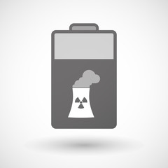 Sticker - Isolated battery icon with a nuclear power station