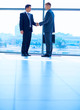 © lenets_tan - Full length image of two successful business men shaking hands with each other