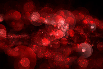 Wall Mural - Abstract red tone bubbles background