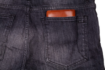 Wallet in jeans back pocket