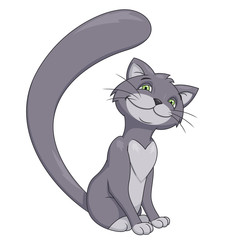 Smiling gray cat 2