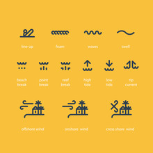 Surfing Weather Icons.