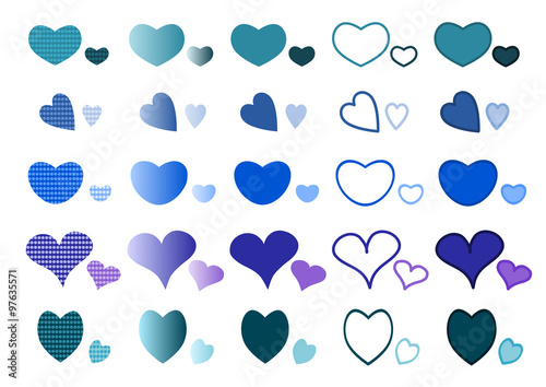 ハート イラスト セット 青 Buy This Stock Vector And Explore Similar Vectors At Adobe Stock Adobe Stock