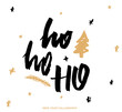 Ho ho ho. Merry christmas and New Year lettering and calligraphy