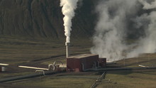 Central Heating Manifold And Steam Pipework At Krafla Geothermal Power Station In Iceland