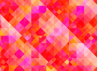 Poster - Abstract geometric background with red and purple tiles