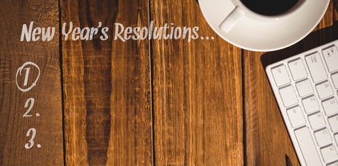 Poster - Composite image of new years resolution list