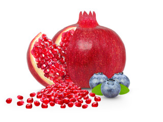 Wall Mural - pomegranate and blueberries