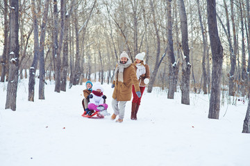 Canvas Print - Spending weekend in park