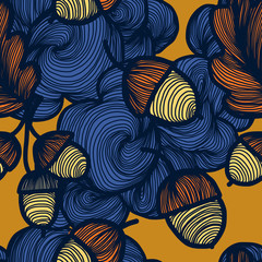 Vector seamless autumn pattern. 