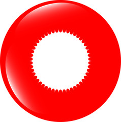 Poster - vector white glossy sphere icon button isolated on white
