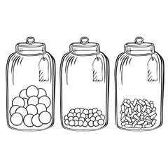 Glass candy jar