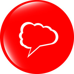 Poster - vector abstract cloud on web icon button isolated on white