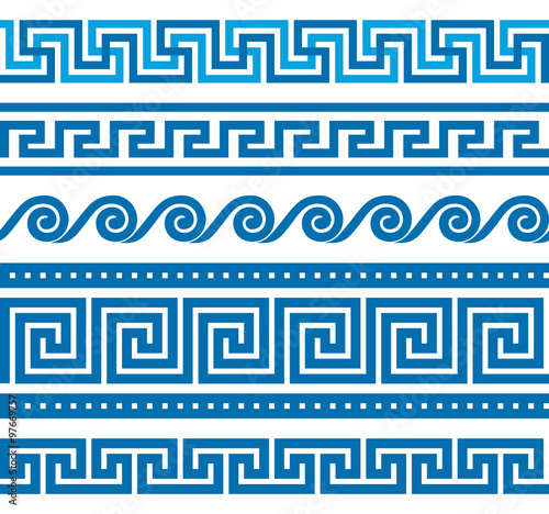 Fotografía Set of vector greek borders