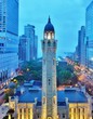 The landmark Chicago Water Tower, located on Michigan Avenue