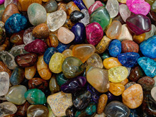 Assorted Polished Stones, Gemstones - Agate, Quartz, Malachite Etc