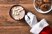 Santa With Mug Of Cocoa