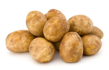 new potato tuber isolated on white background cutout