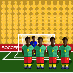 Wall Mural - Cameroon Soccer Club Penalty on Stadium