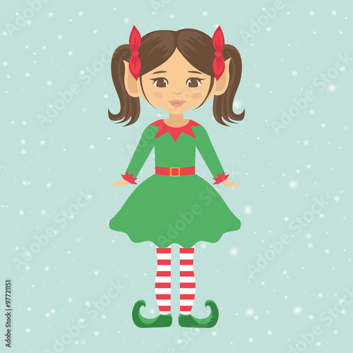 girl elf with tails and skirt Stock Vector Adobe Stock