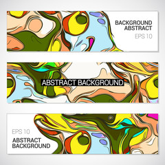 Fototapete - Abstract background set, paint style.