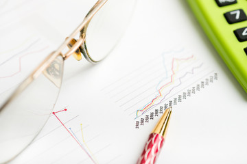 Wall Mural - Financial graphs analysis