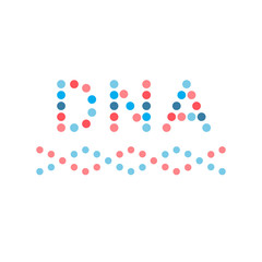 Poster - dna letters icon design template elements