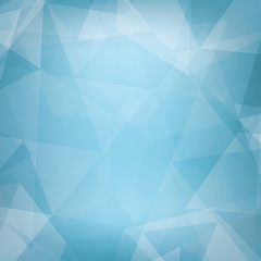 Poster - Abstract light blue background textured by triangles