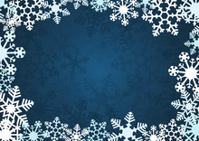 Snowflake Simple Vector Background Blue