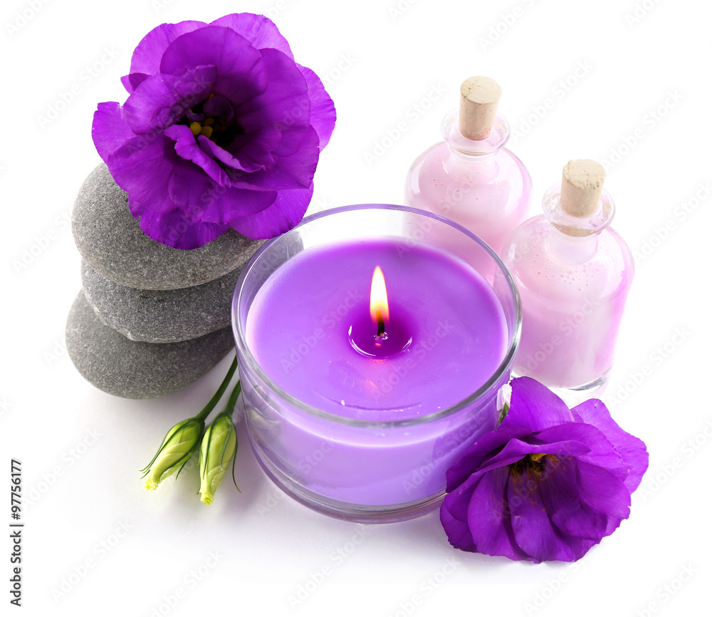 Beautiful spa composition isolated on white