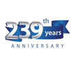 239 Years Anniversary Logo Blue Ribbon