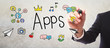 © Tierney - Businessman drawing Apps concept
