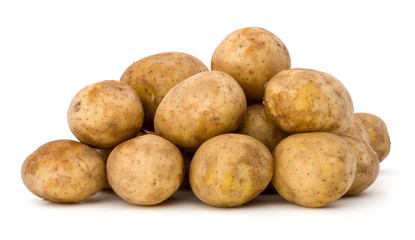 Wall Mural - new potato tuber isolated on white background cutout