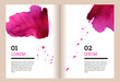 Brochure template with purple watercolor spot