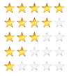© Ghen - golden stars rating on white