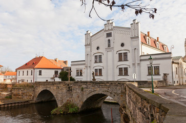 Wall Mural - Old mill and stone bridge in Brandys nad Labem, Czech Republic